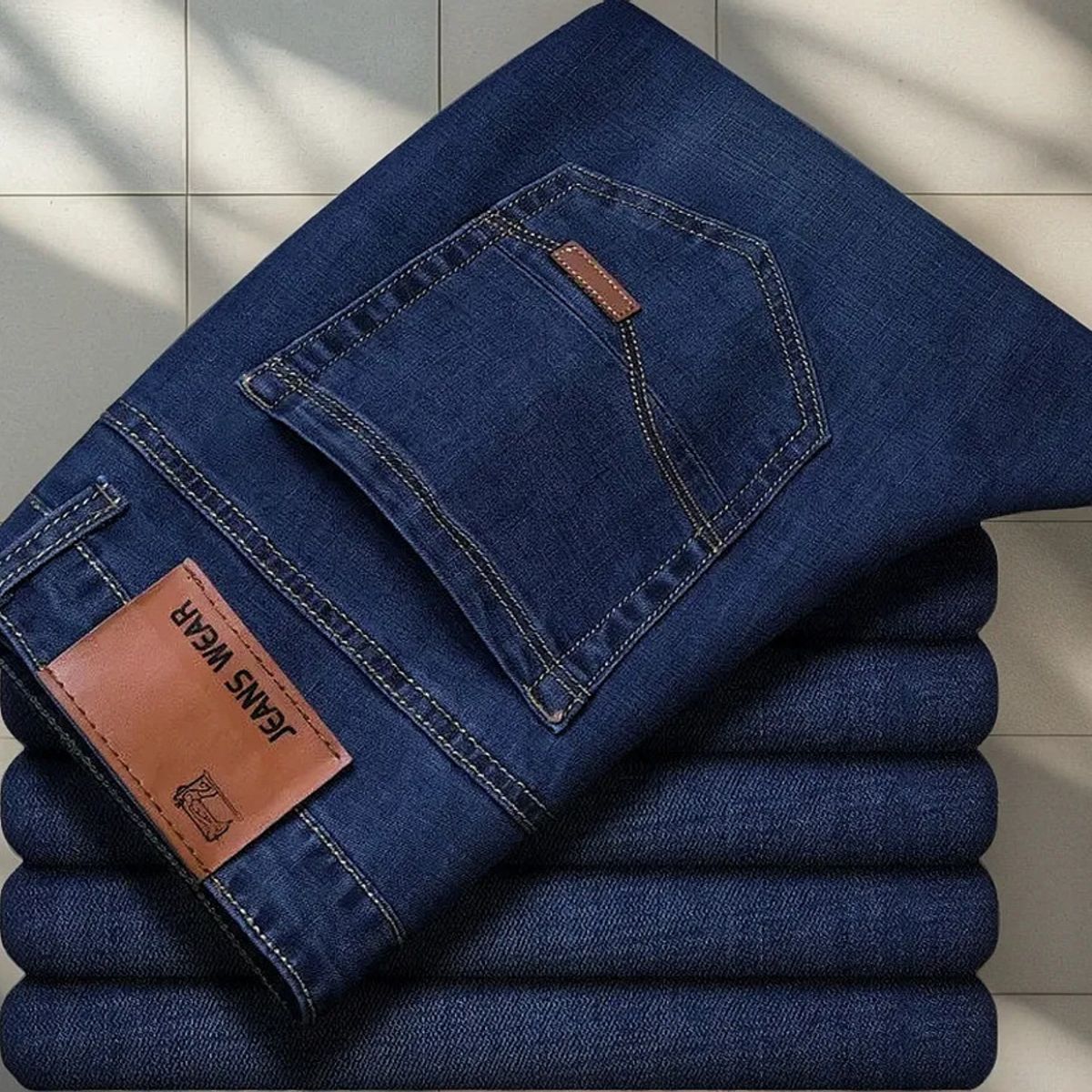 ABC - Pantalon Jean Para Hombre Clasico slim fit comodos livianos