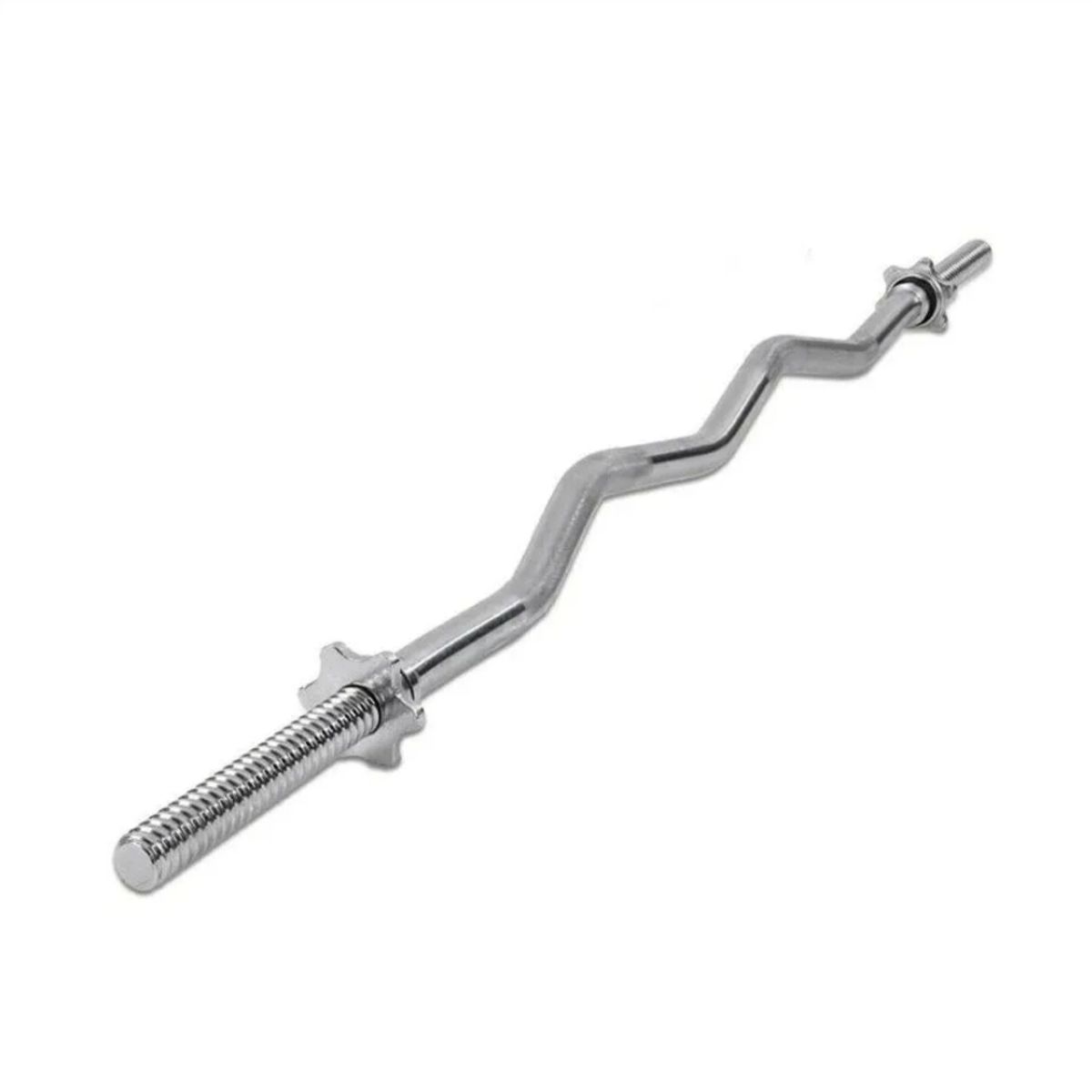 GENERICO - Barra En Z Para Pesas Cromada 120cm