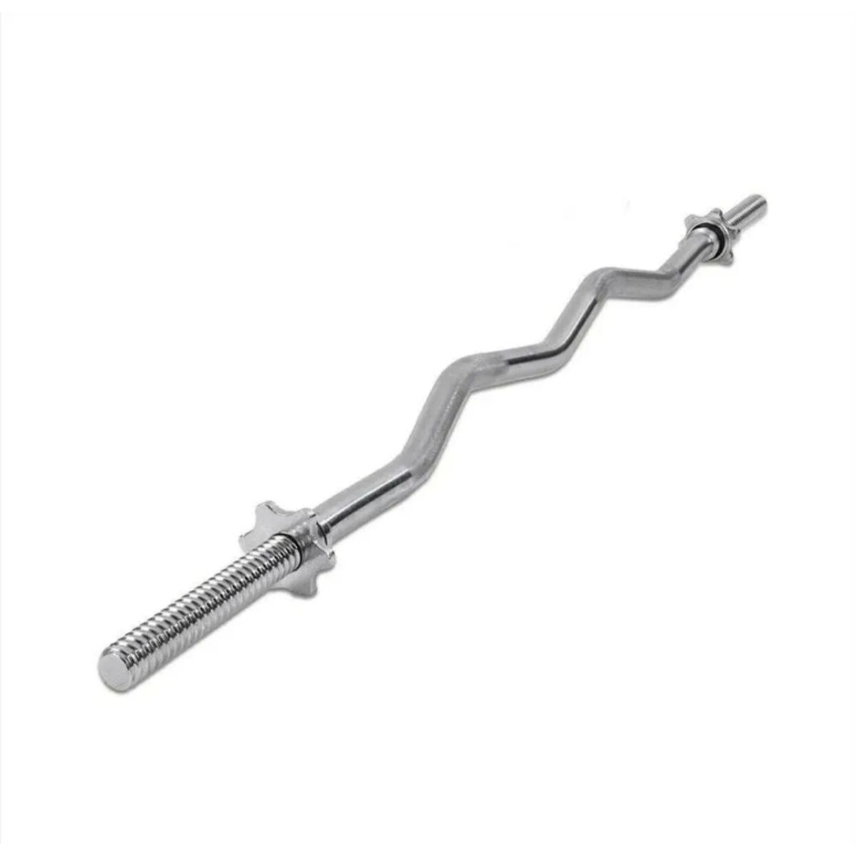 GENERICO - Barra En Z Para Pesas Cromada 120cm