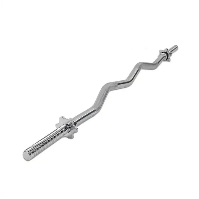 GENERICO - Barra En Z Para Pesas Cromada 120cm