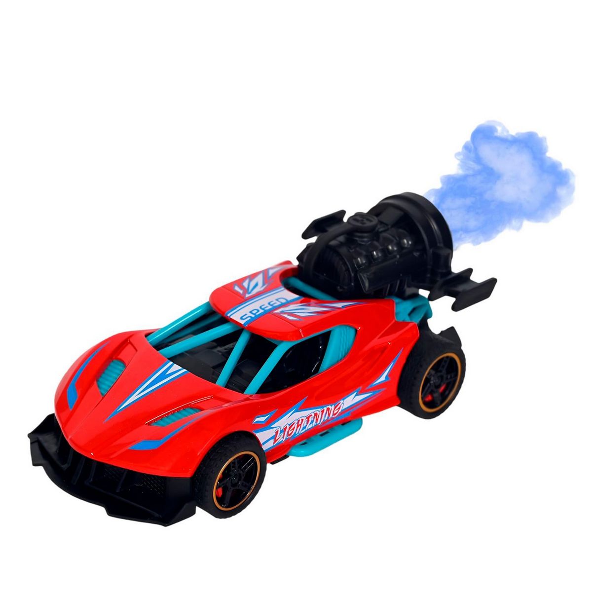 GENERICO - Carro Deportivo Carrera Racing Efecto Humo Juguete + Bateria