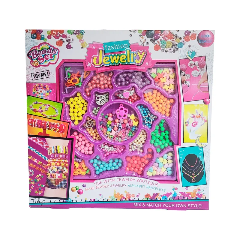 GENERICO - Set Kit Para Hacer Pulseras Collares Anillos Fashion Niñas