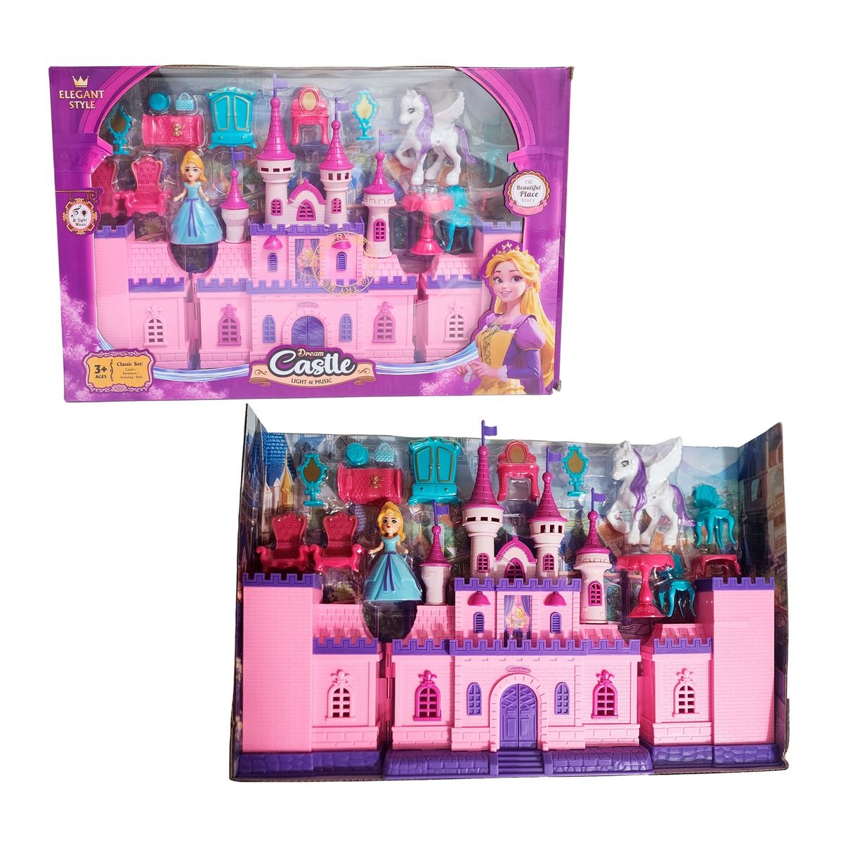 GENERICO - Castillo Reina Unicornio Accesorios Muebles Juguete Niñas