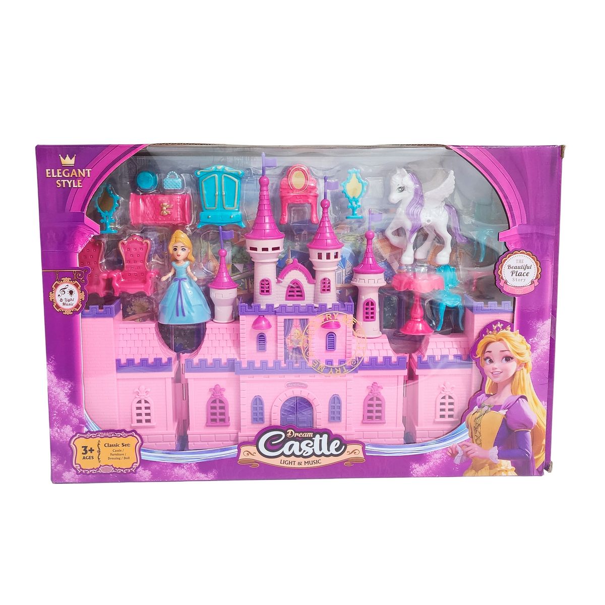 GENERICO - Castillo Reina Unicornio Accesorios Muebles Juguete Niñas