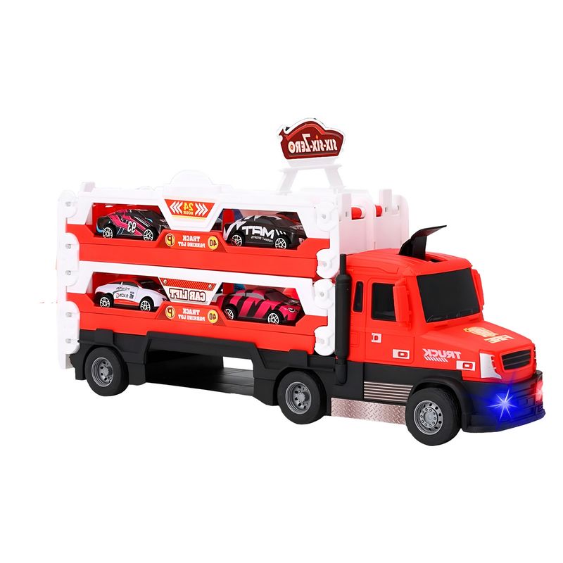 GENERICO - Pista De Carros Tractomula Niñera Garage Catapulta Juguete