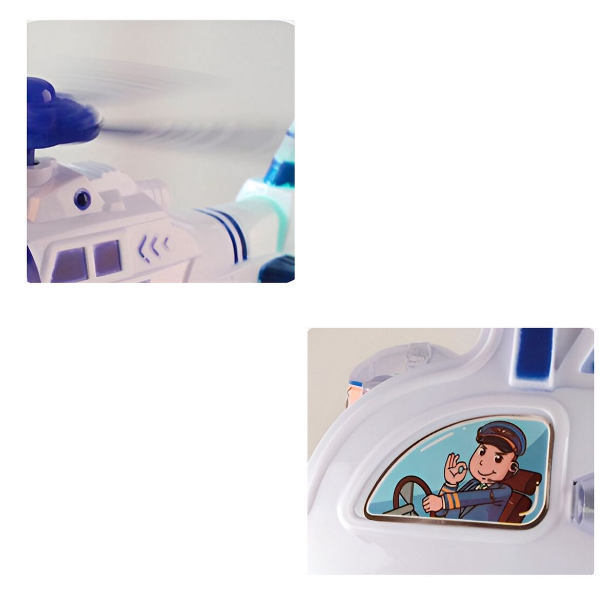 GENERICO - Helicoptero Policia Luces Sonido Movimiento Niños + Baterias