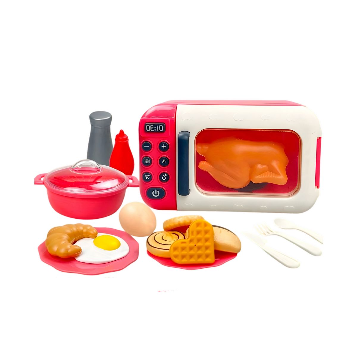 GENERICO - Horno Microondas De Juguete Niñas Interactiva + Accesorios