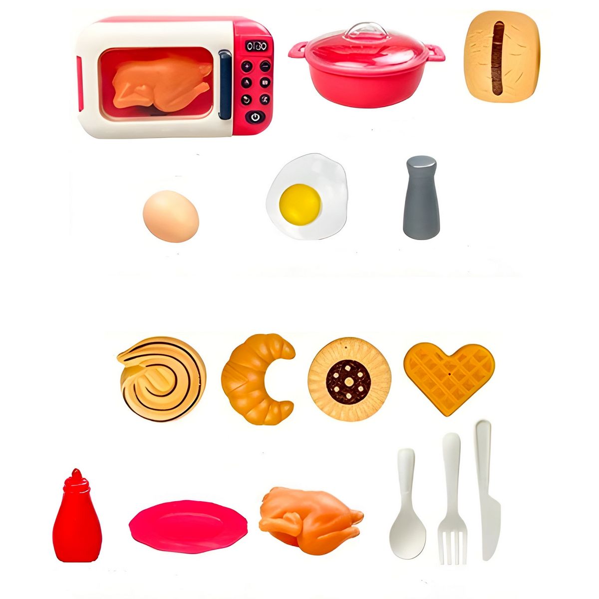 GENERICO - Horno Microondas De Juguete Niñas Interactiva + Accesorios