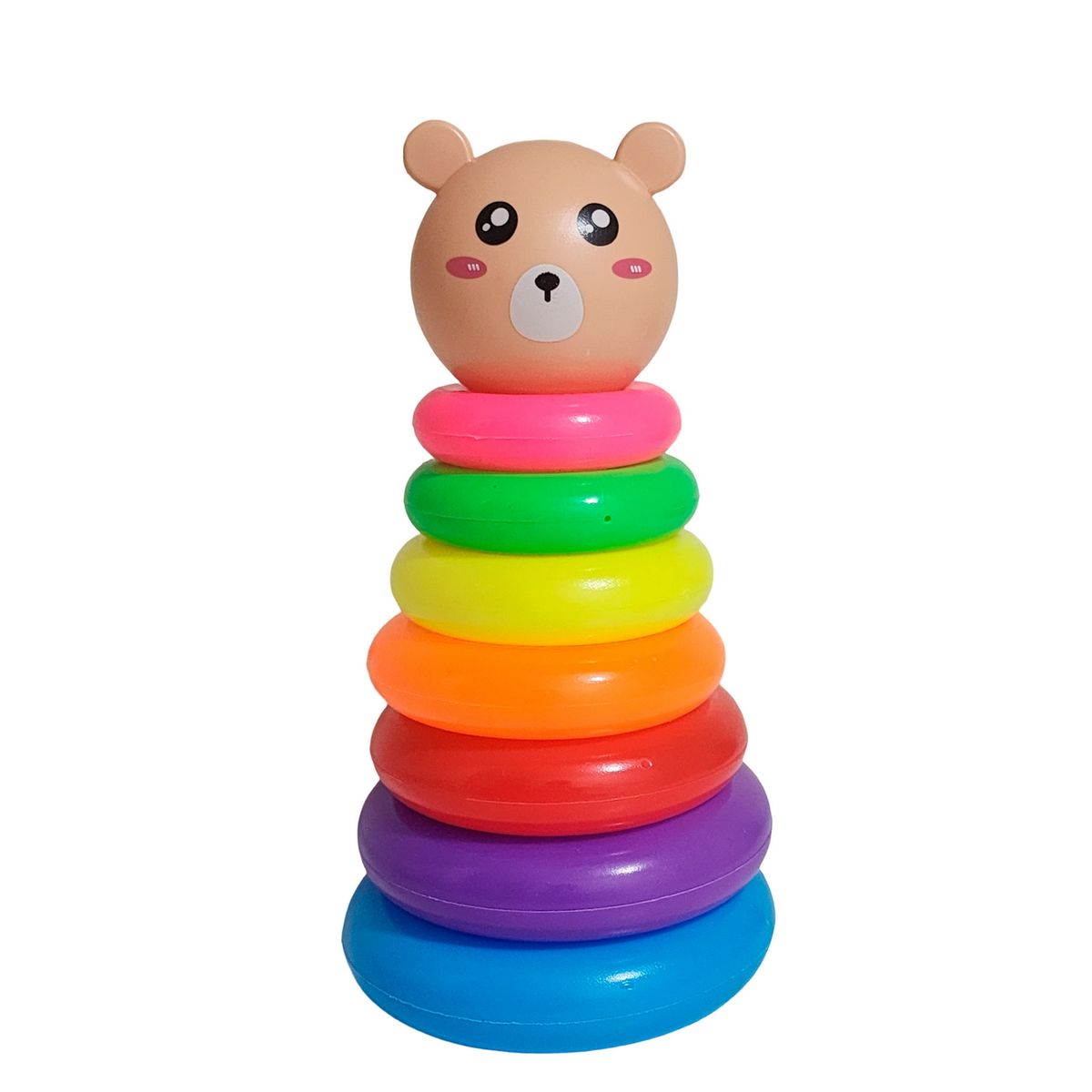 GENERICO - Juego Torre Aros Encastre Oso Motricidad De Bebe