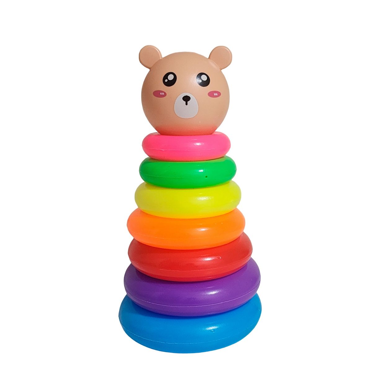 GENERICO - Juego Torre Aros Encastre Oso Motricidad De Bebe