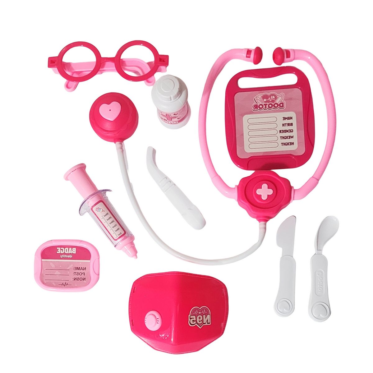 GENERICO - Set Kit Doctora Estetoscopio Juguete Niñas Interactivo