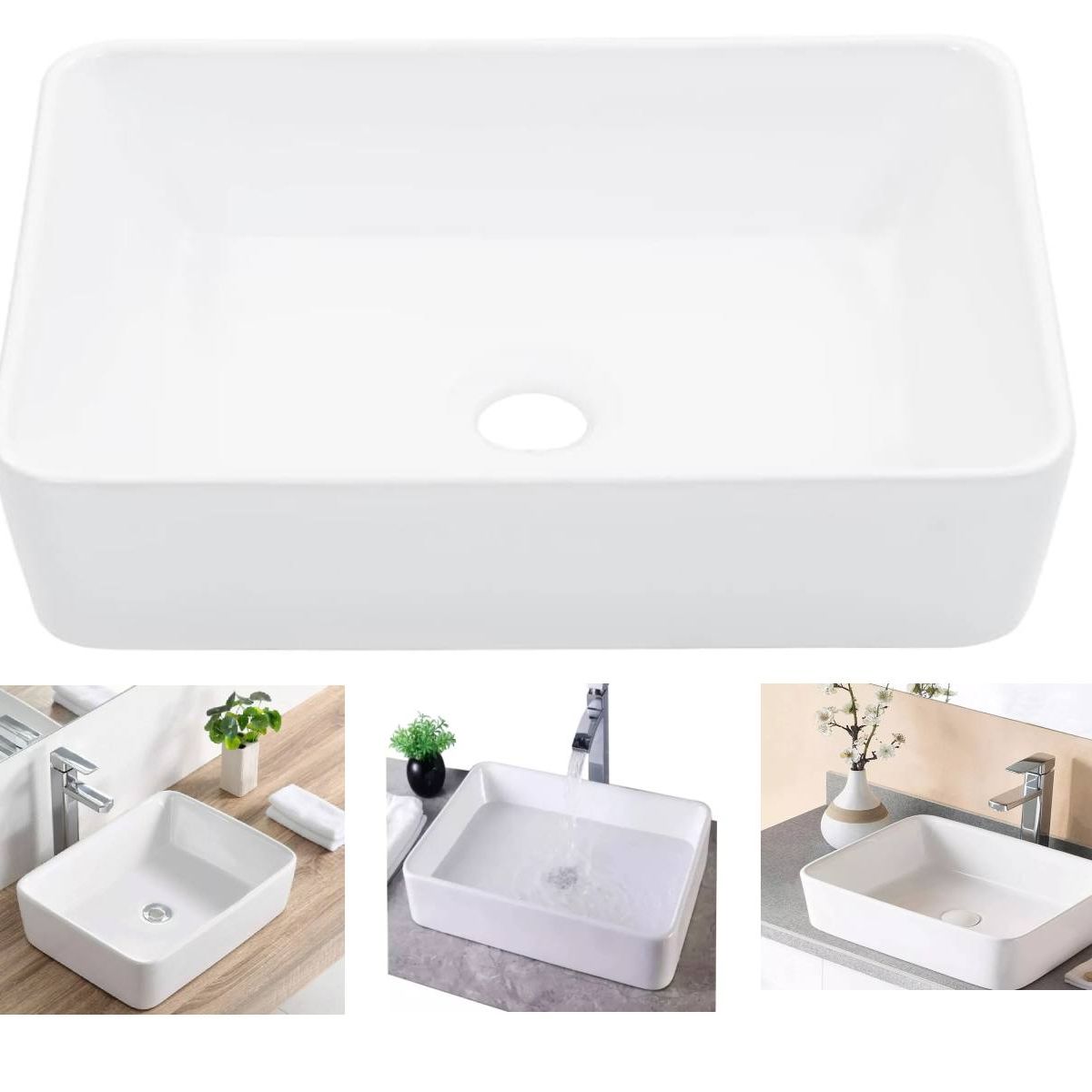 GENERICO - kit Llave Cascada Pared Mate Lavamanos Pool Rectangular