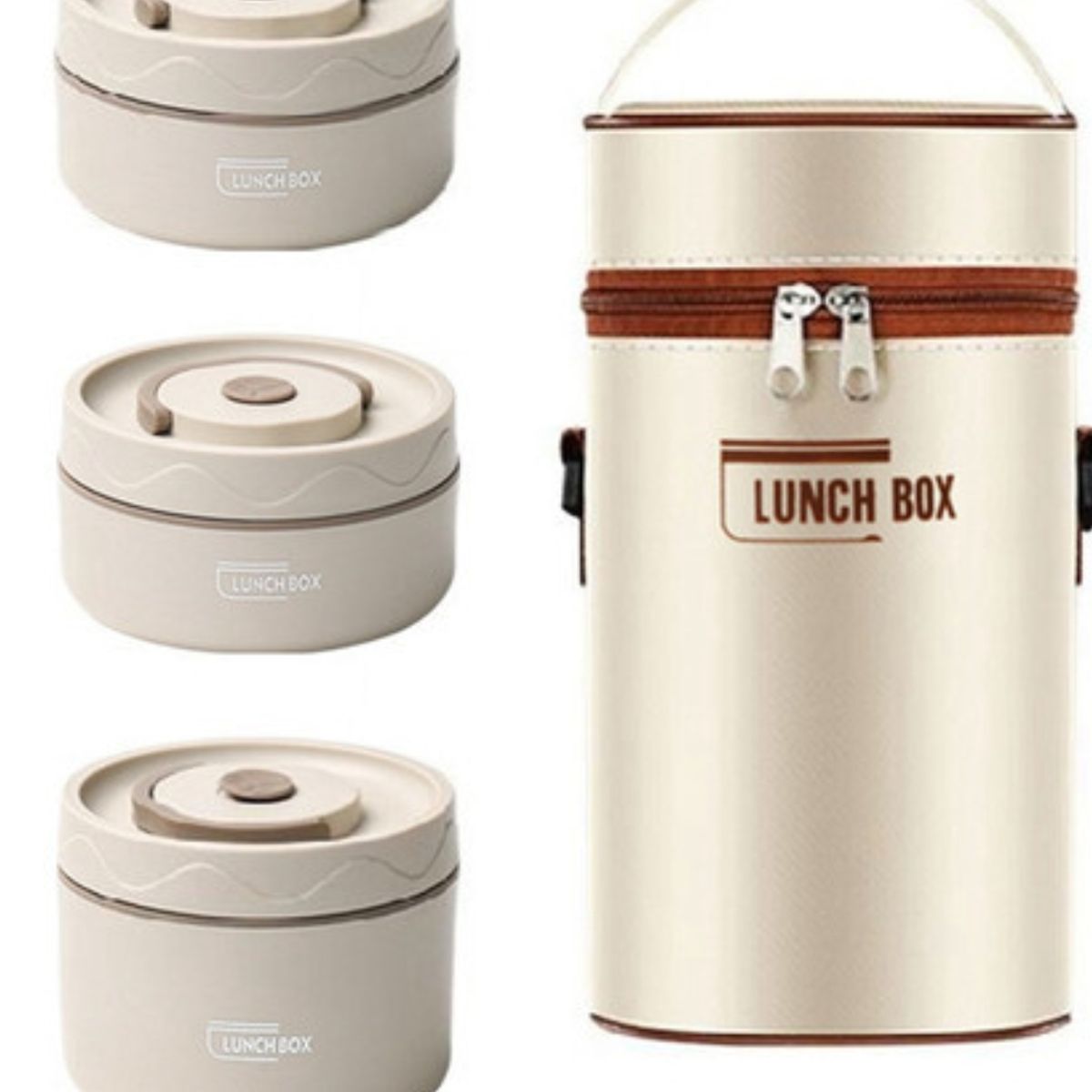 MILOPTS - Lunch Box Lonchera Térmica Portacomidas Acero Inoxidable X 3