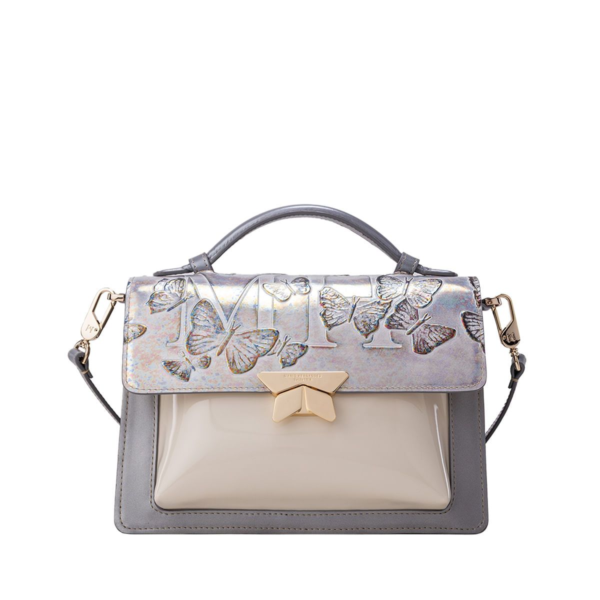 MARIO HERNANDEZ - Manos Libres Lucia Con Manija Gris Mariposas