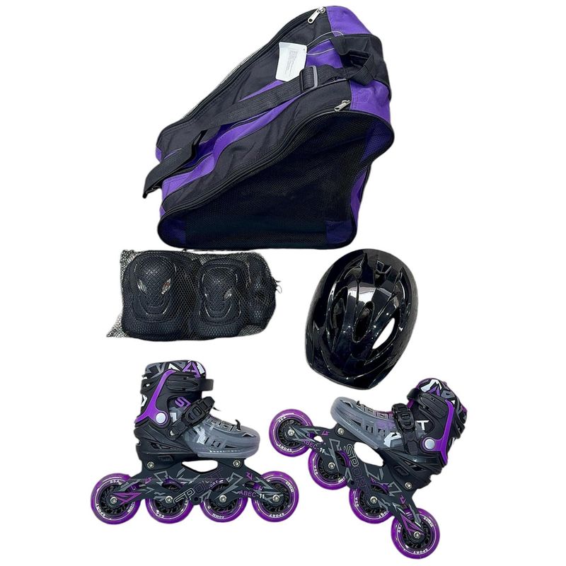 SPORT - Patin Semiprofesional Antichoque Morado Talla M