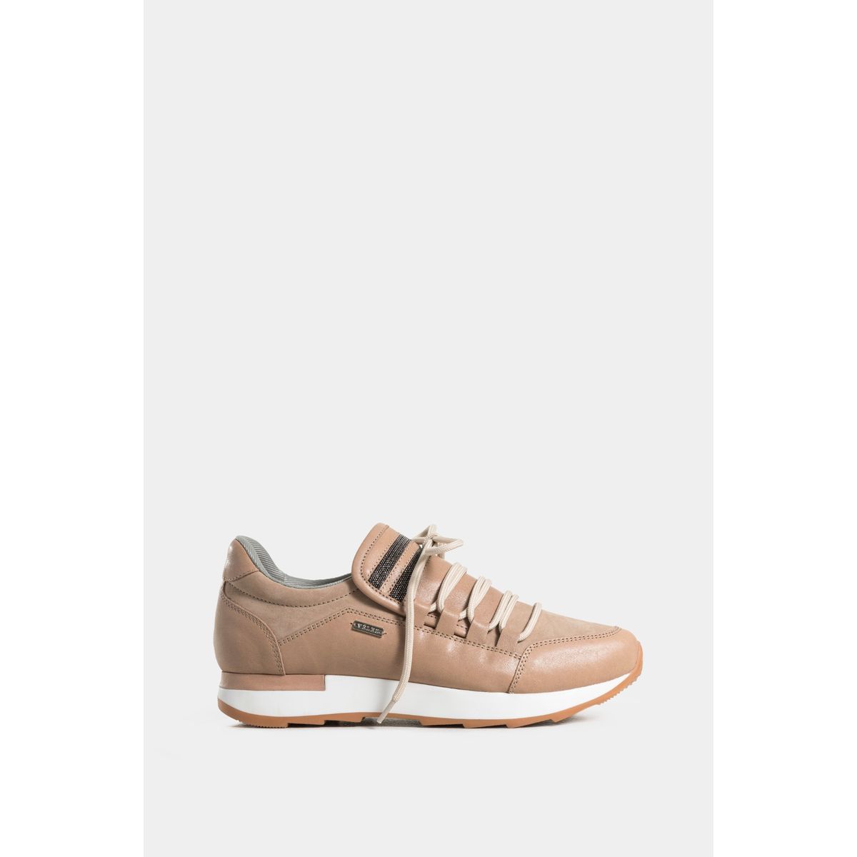 VELEZ - Vélez Zapatos Cordón Napoles 2.0 Cuero Mujer Punteras Contraste Arena