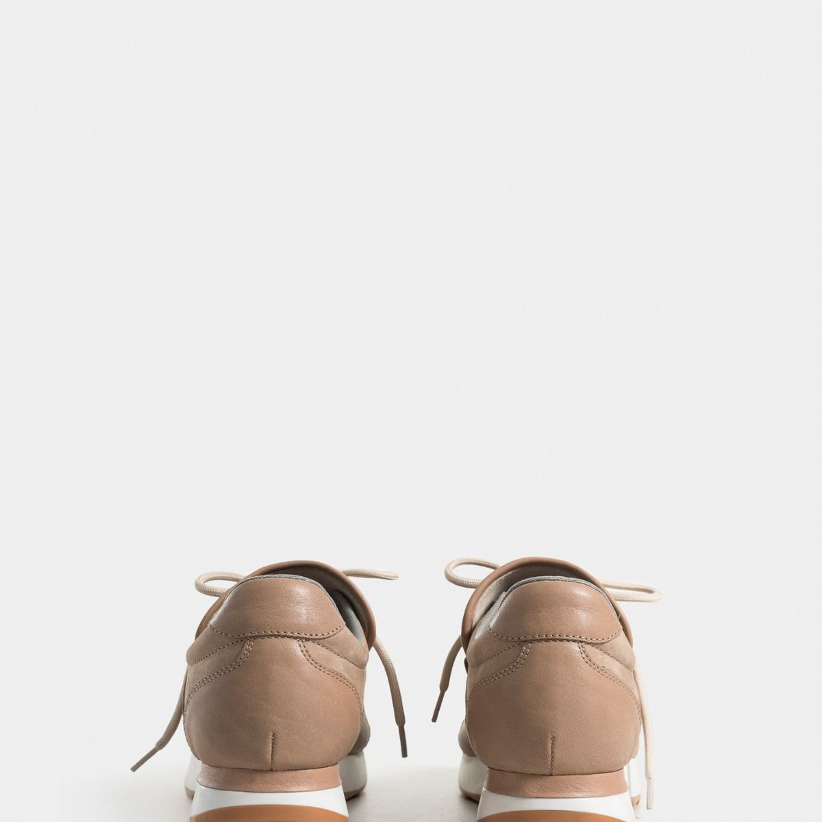 VELEZ - Vélez Zapatos Cordón Napoles 2.0 Cuero Mujer Punteras Contraste Arena