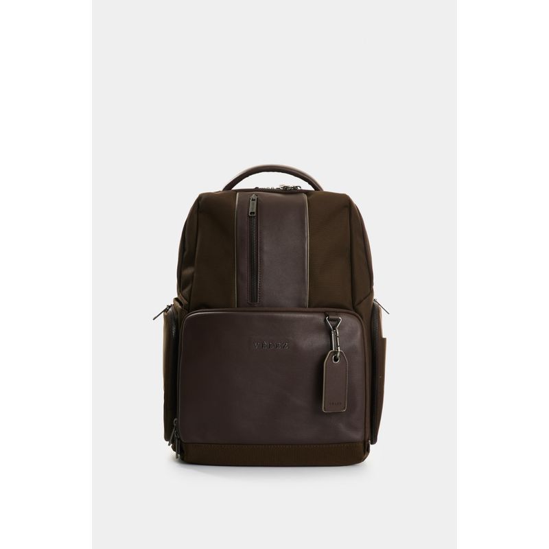 VELEZ - Vélez Morral Security De Lona Para Hombre Detalles En Cuero