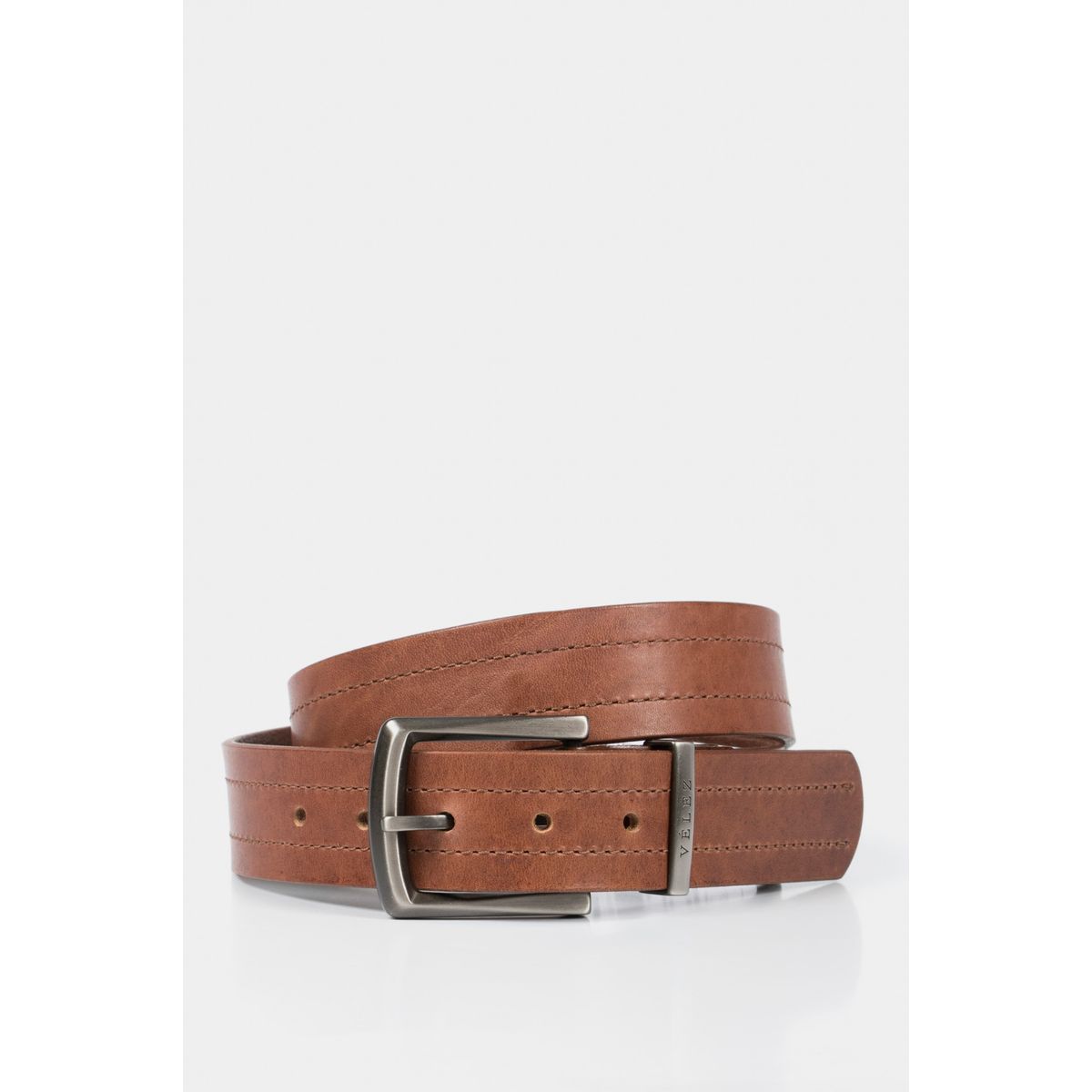 VELEZ - Vélez Cinturón Unifaz Coraje Cuero Hombre Pasador Metálico Miel