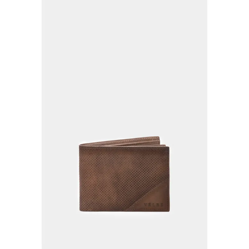 VELEZ - Vélez Billetera Titus De Cuero Para Hombre Grabado Cruces