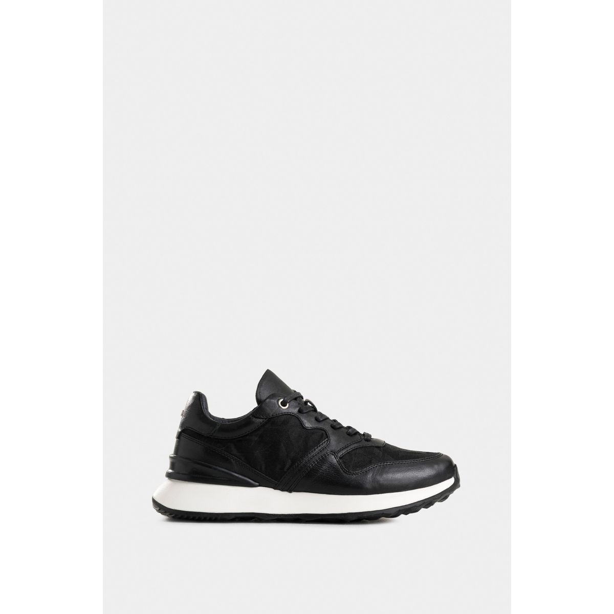 VELEZ - Vélez Tenis Garda De Cuero Para Hombre Detalles Jacquar Negro