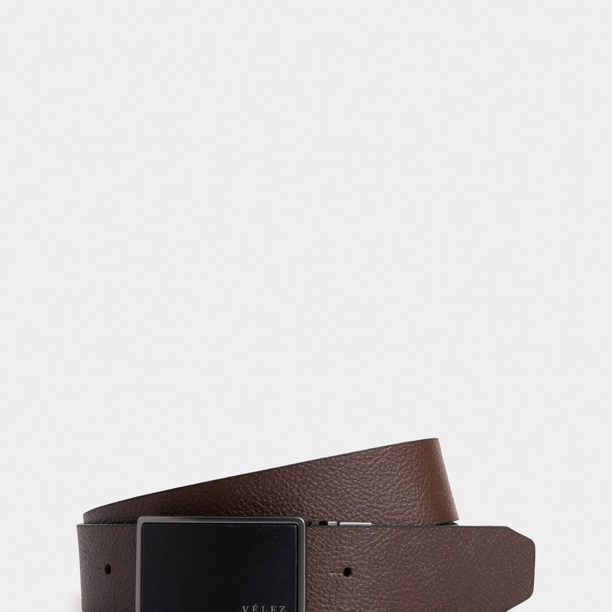 VELEZ - Vélez Cinturón Doble Faz De Cuero Chapa Combinado