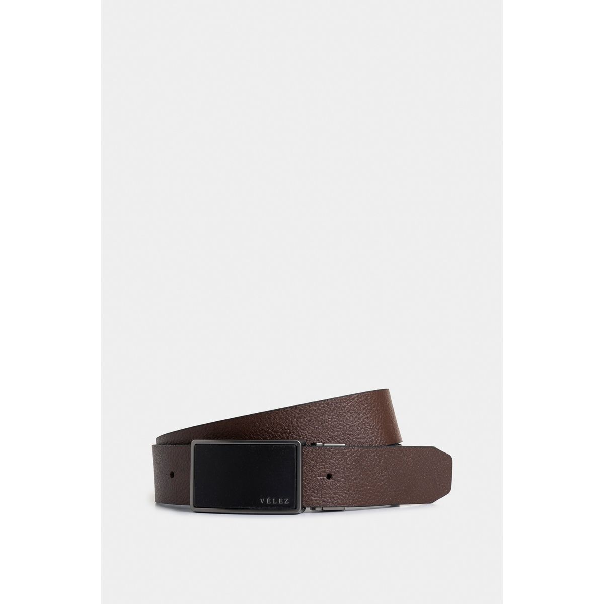 VELEZ - Vélez Cinturón Doble Faz De Cuero Chapa Combinado