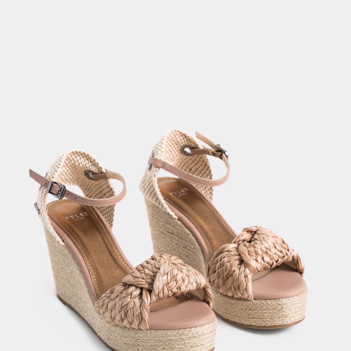 VELEZ - Vélez Sandalias Plataforma Amatista De Fibra Natural Mujer Arena