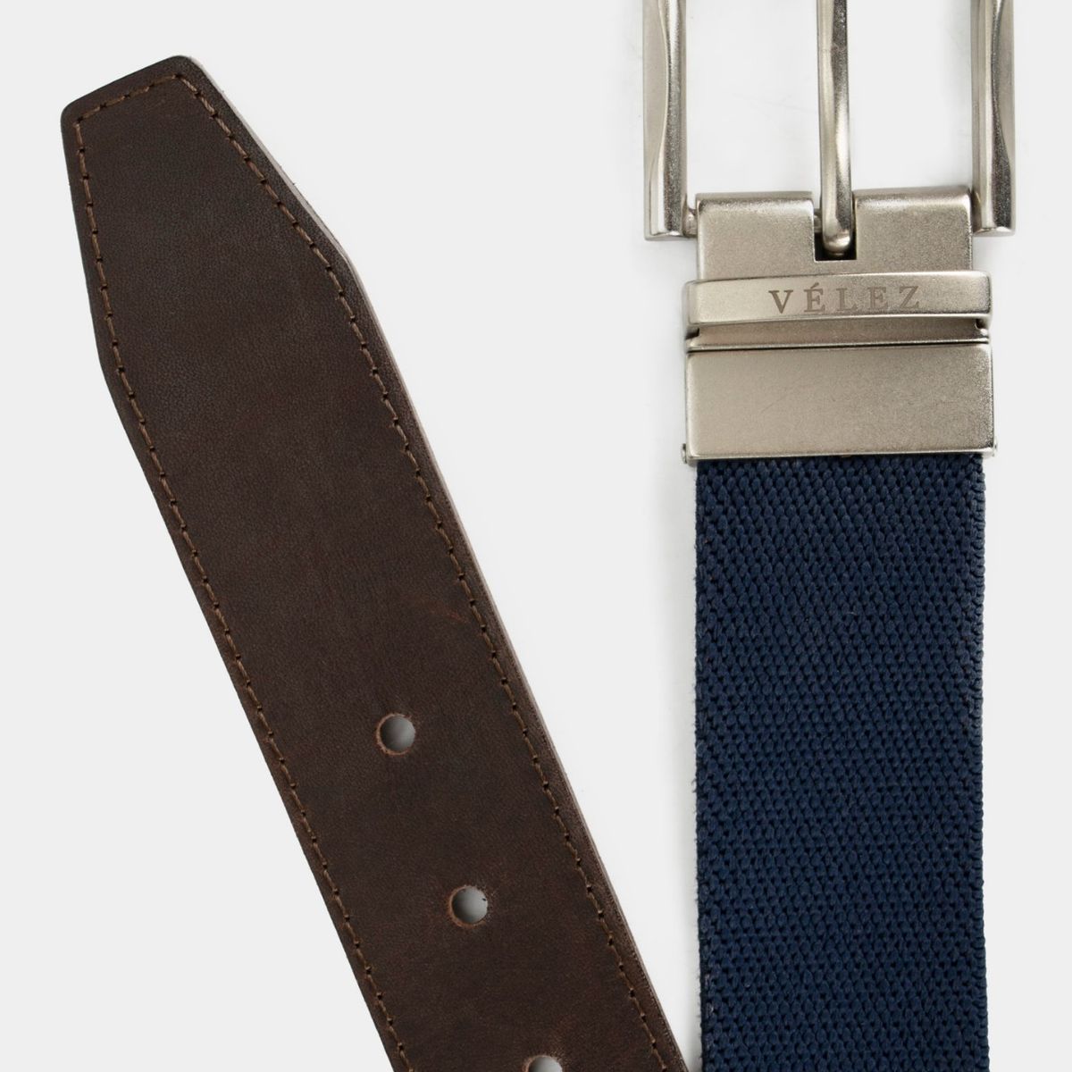 VELEZ - Vélez Cinturón Doble Faz En Reata Para Hombre Maqui Azul Oscuro