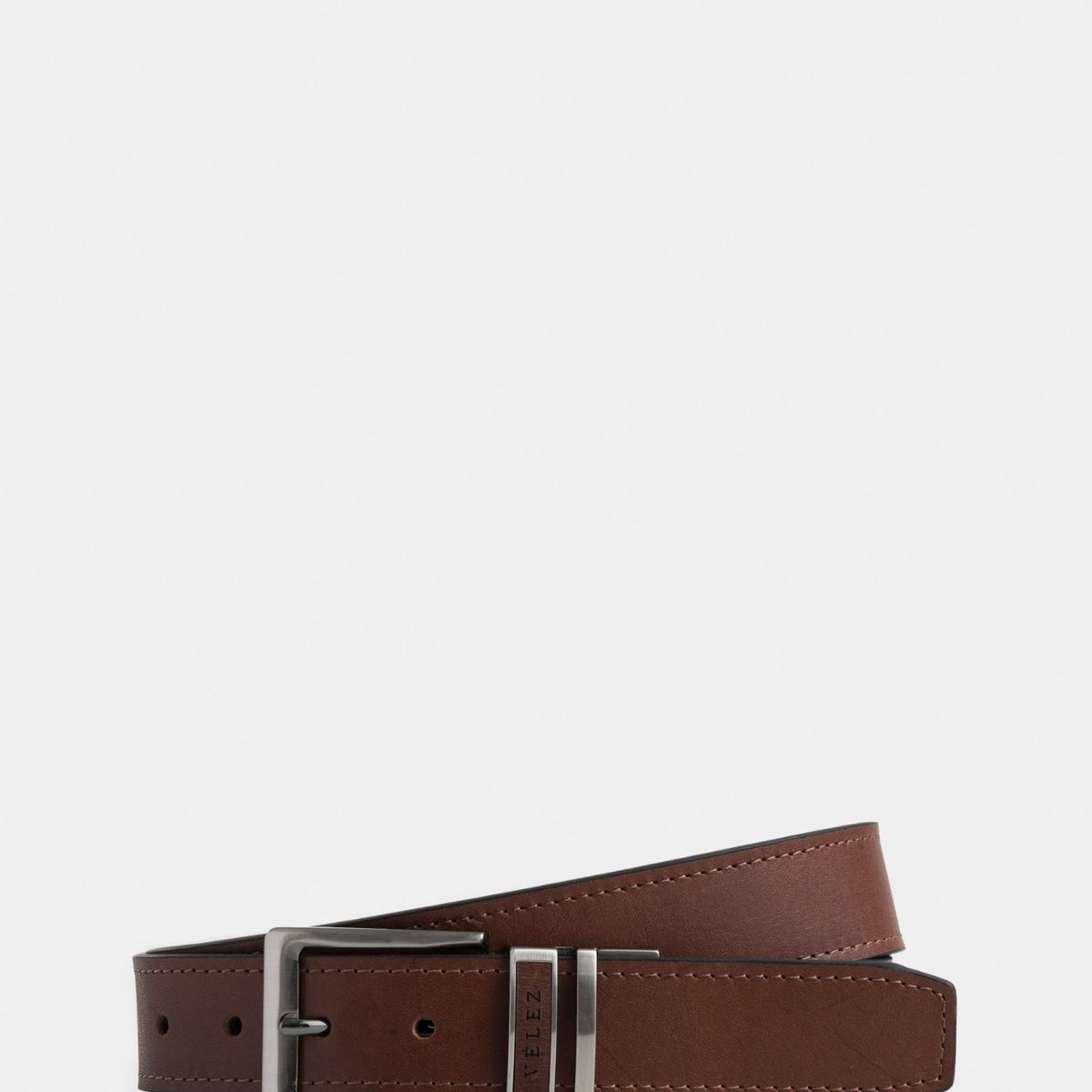 VELEZ - Vélez Cinturón Doble Faz De Cuero Para Hombre Doble Pasador Miel