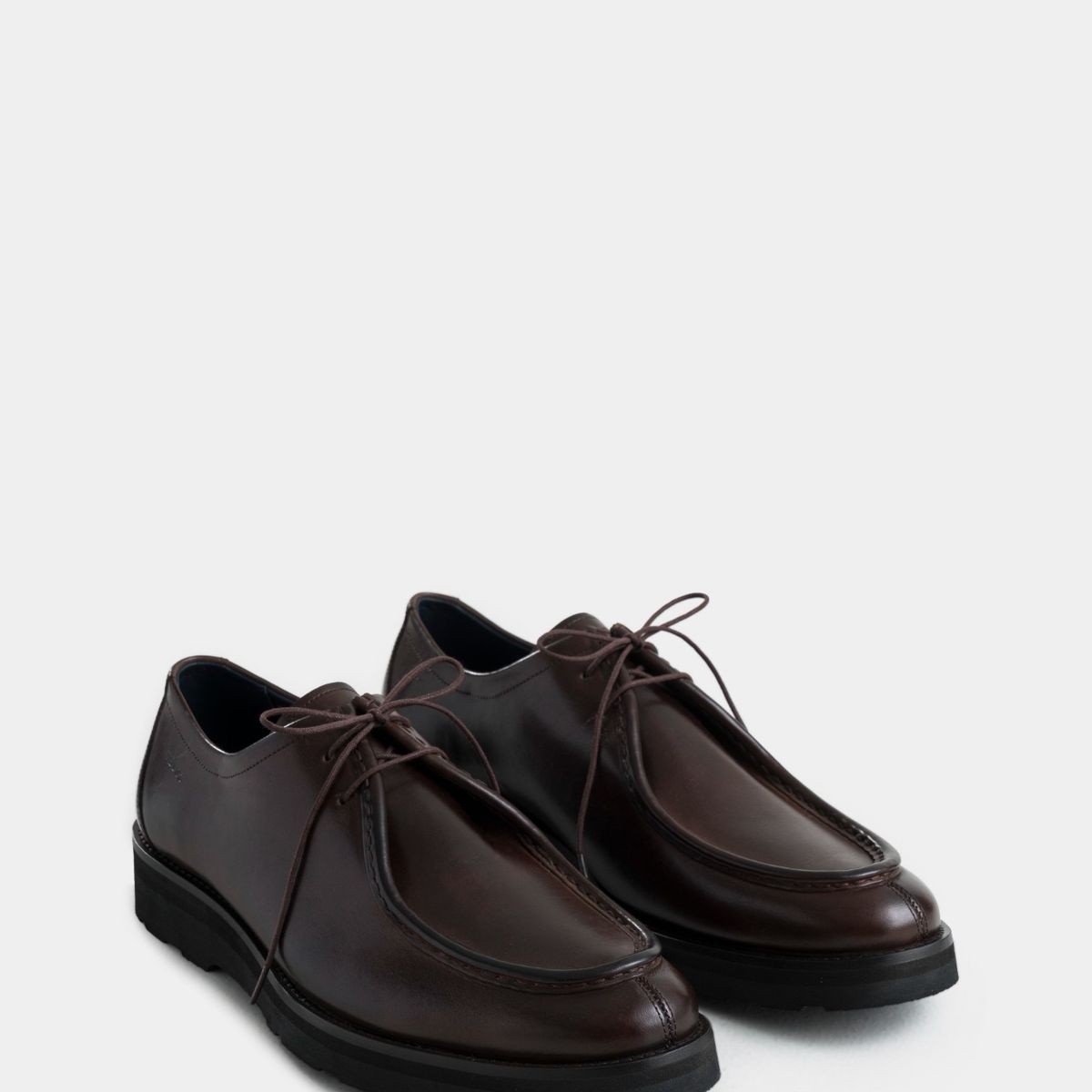 VELEZ - Vélez Zapatos De Cordón Acacia De Cuero Para Hombre Vena Tejida Cafe