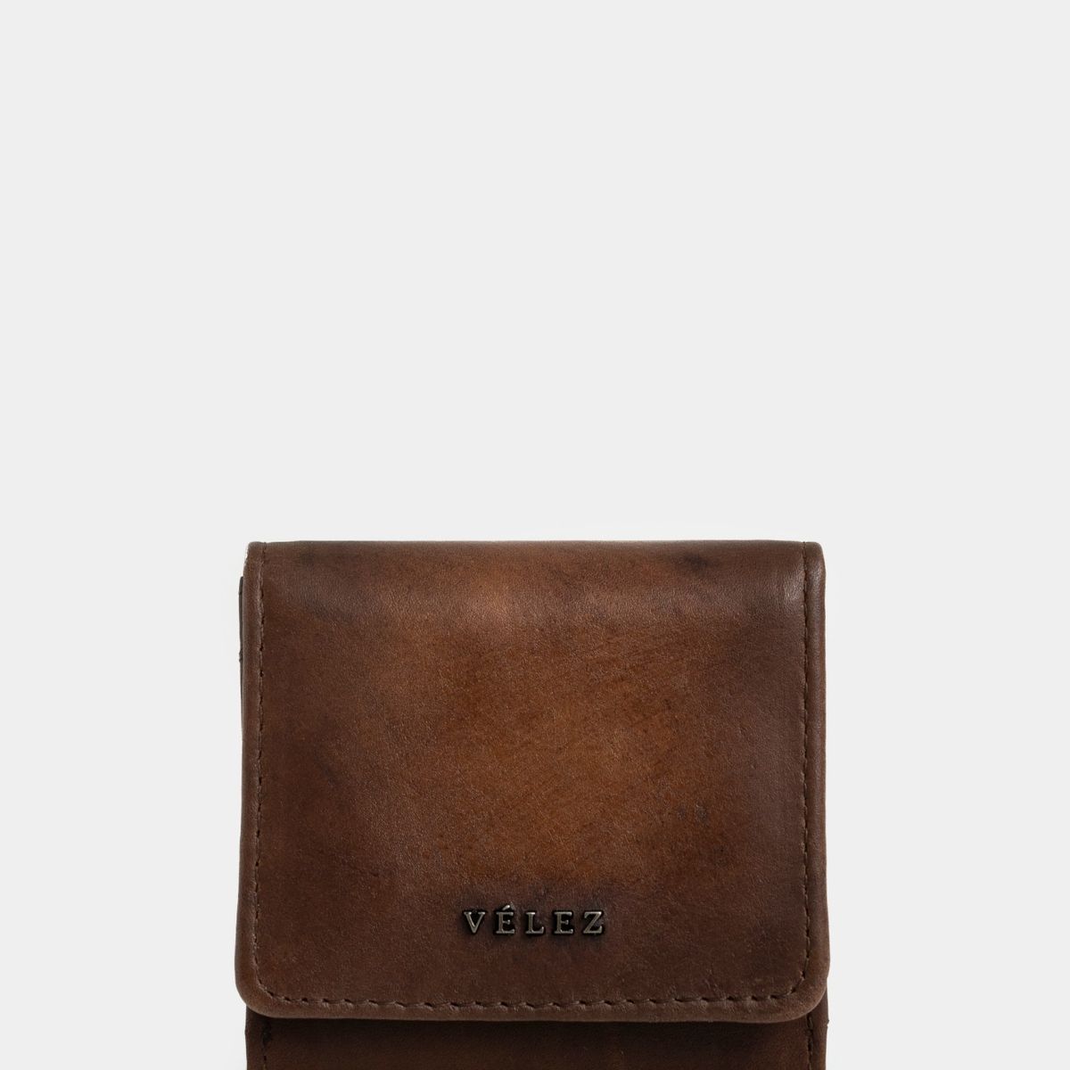 VELEZ - Vélez Monedero Rústico De Cuero Para Hombre Con Pasador