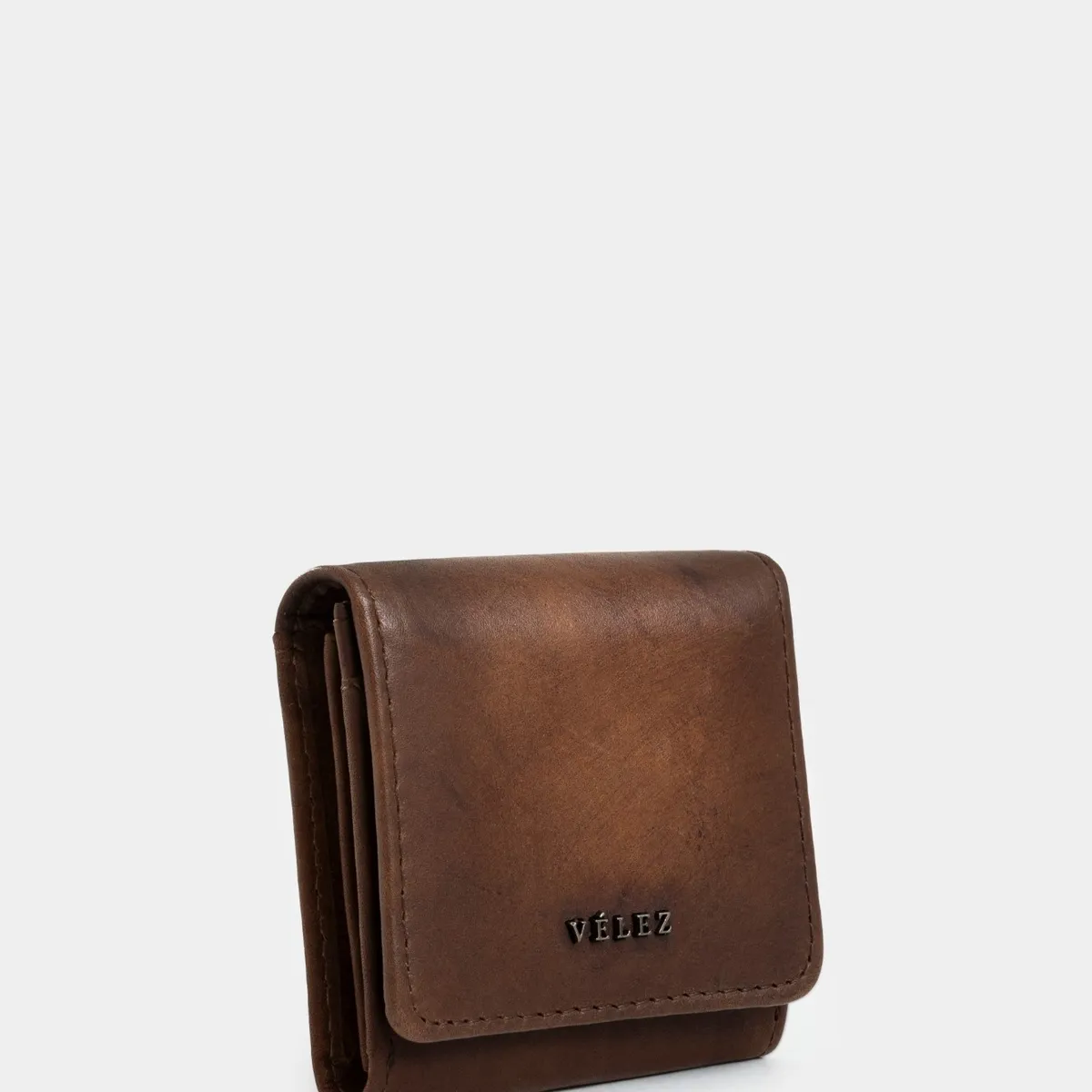 VELEZ - Vélez Monedero Rústico De Cuero Para Hombre Con Pasador