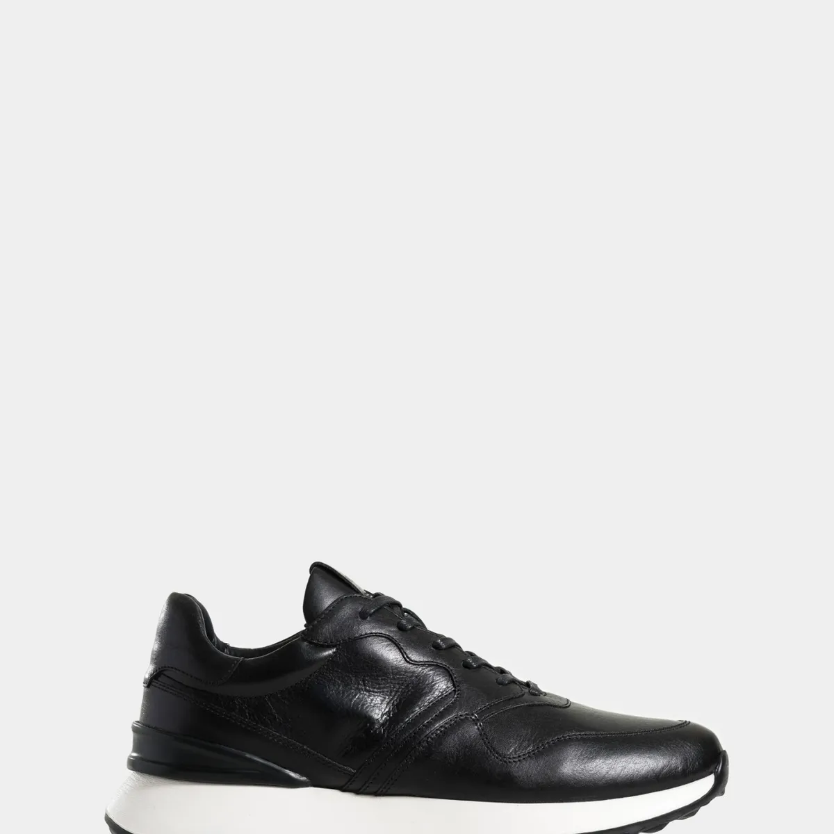 VELEZ - Vélez Tenis Cooper 3 De Cuero Para Hombre Spoiler En Contraste Negro