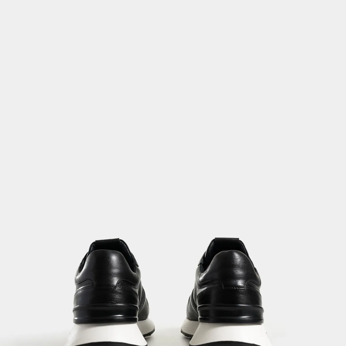 VELEZ - Vélez Tenis Cooper 3 De Cuero Para Hombre Spoiler En Contraste Negro