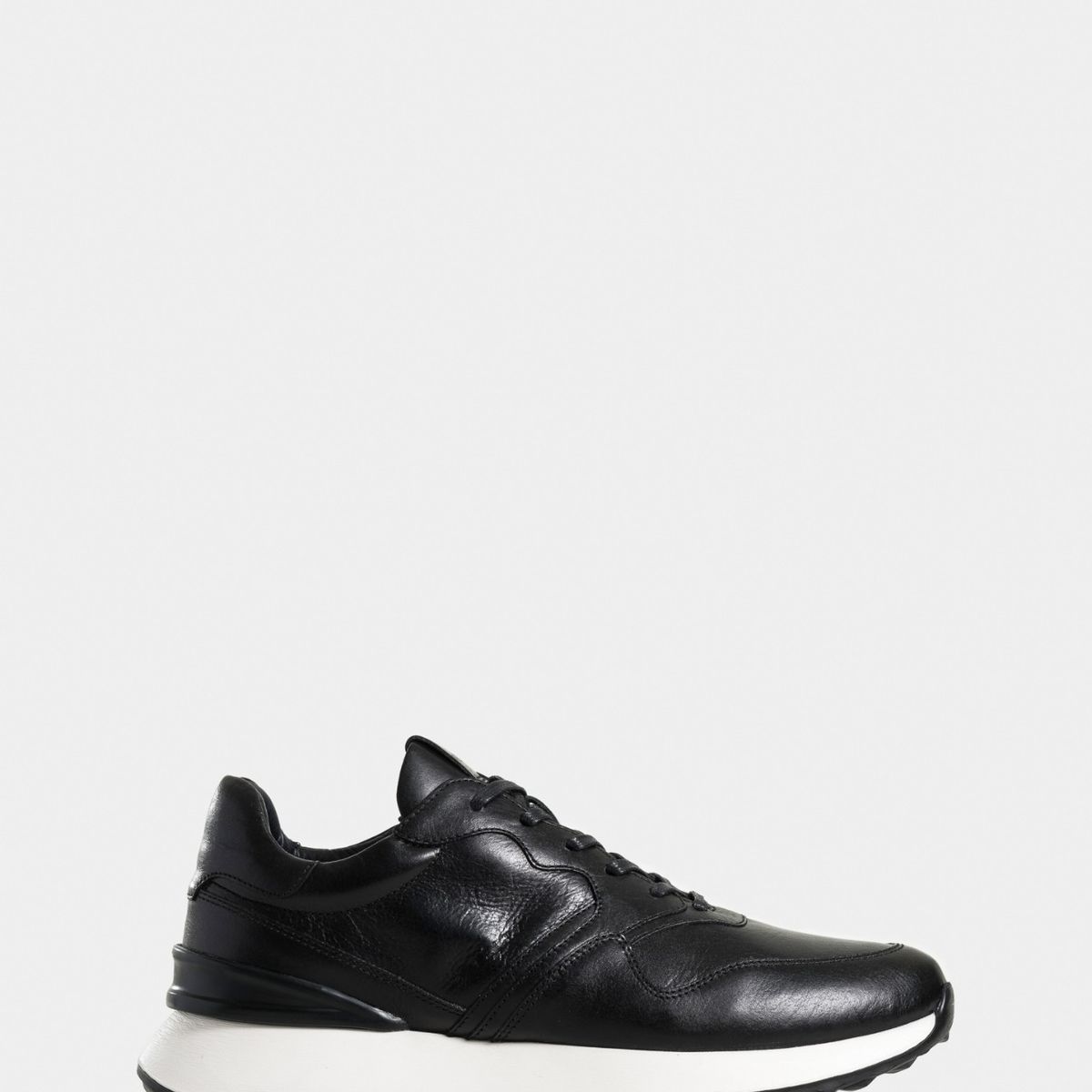 VELEZ - Vélez Tenis Cooper 3 De Cuero Para Hombre Spoiler En Contraste Negro