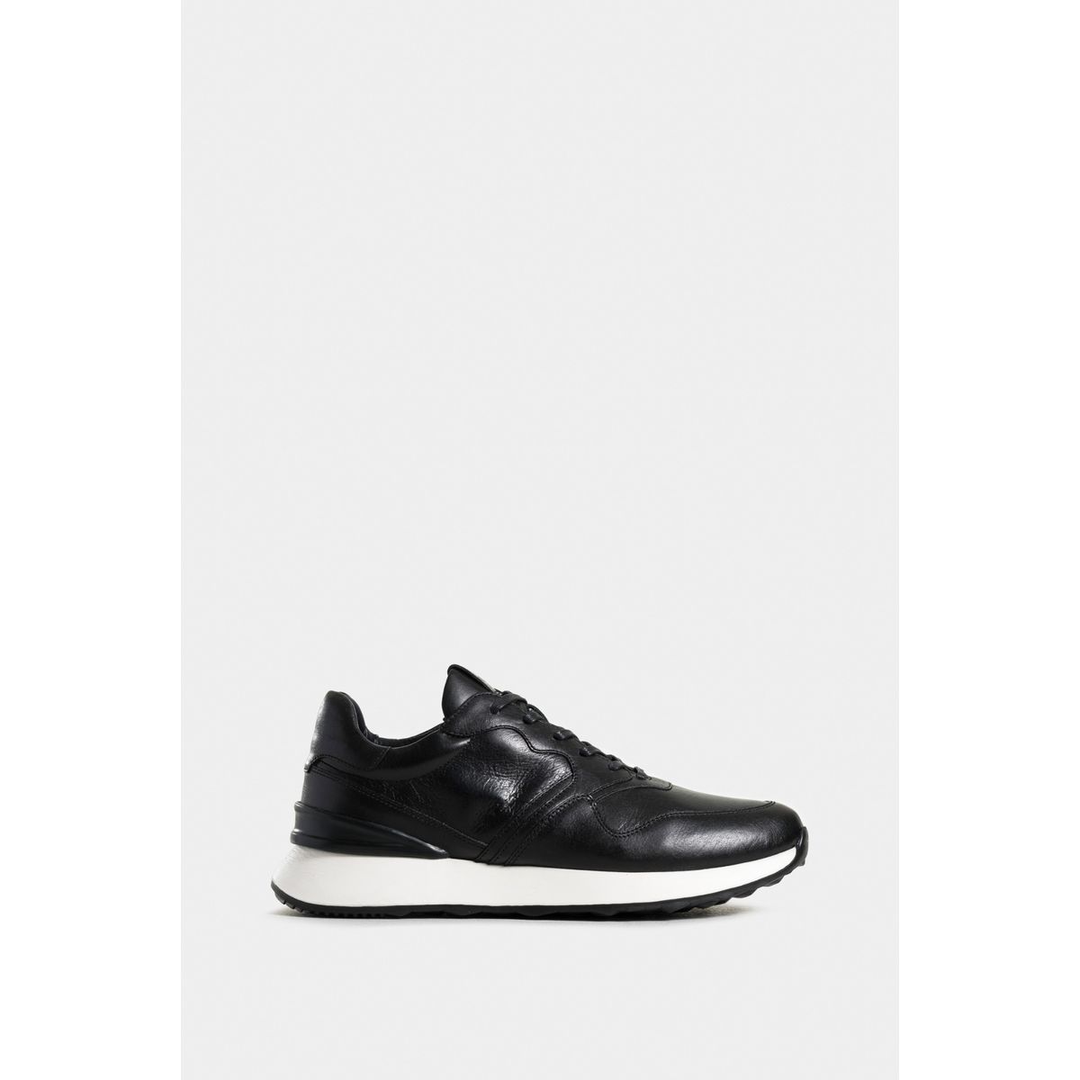 VELEZ - Vélez Tenis Cooper 3 De Cuero Para Hombre Spoiler En Contraste Negro