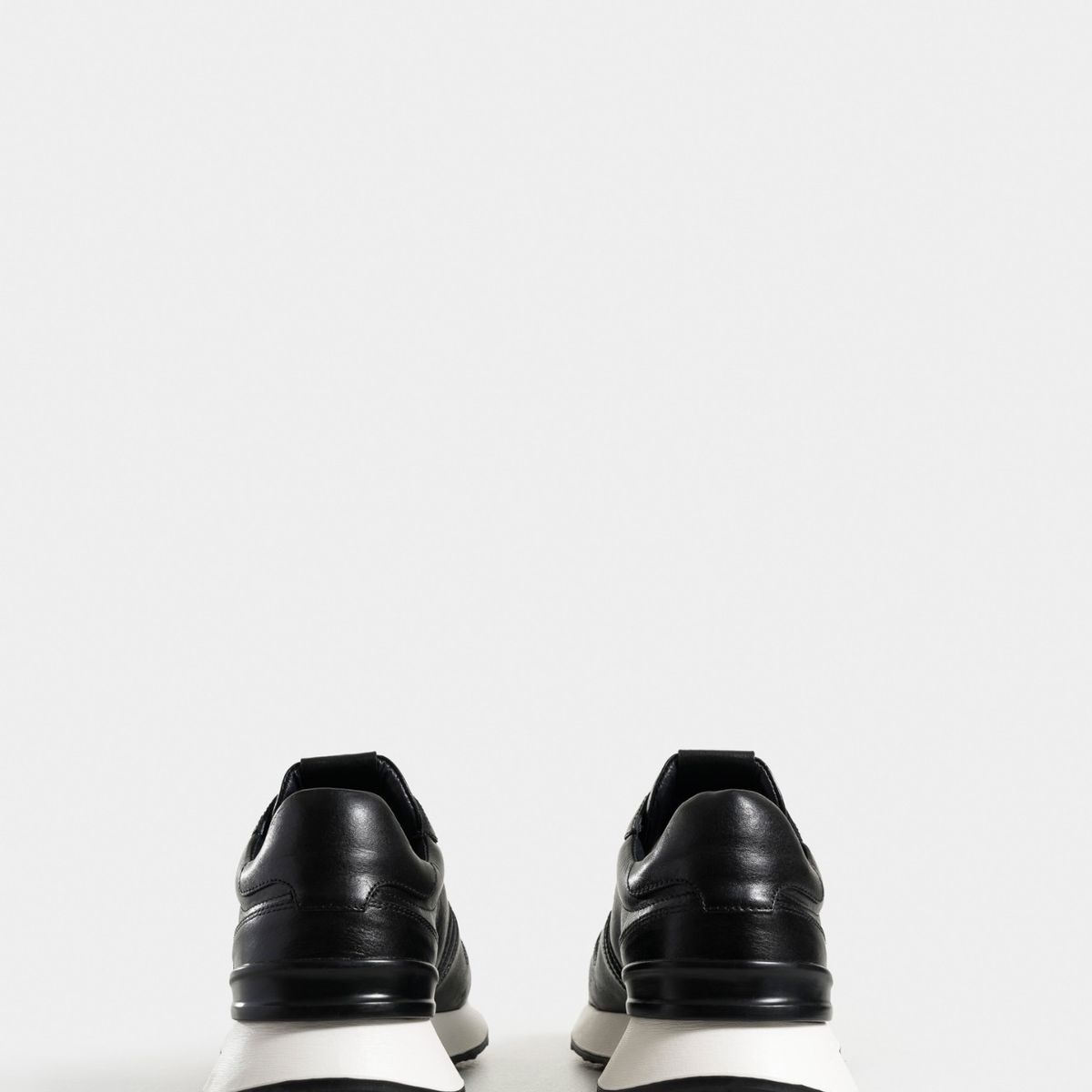 VELEZ - Vélez Tenis Cooper 3 De Cuero Para Hombre Spoiler En Contraste Negro