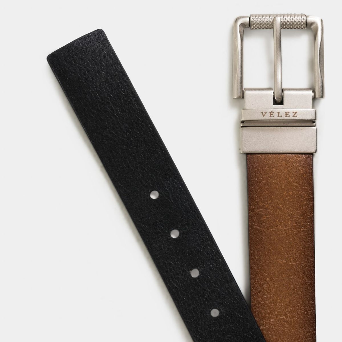 VELEZ - Vélez Cinturón Doble Faz Cuero Nivetz Hombre Punta Trapecio Miel