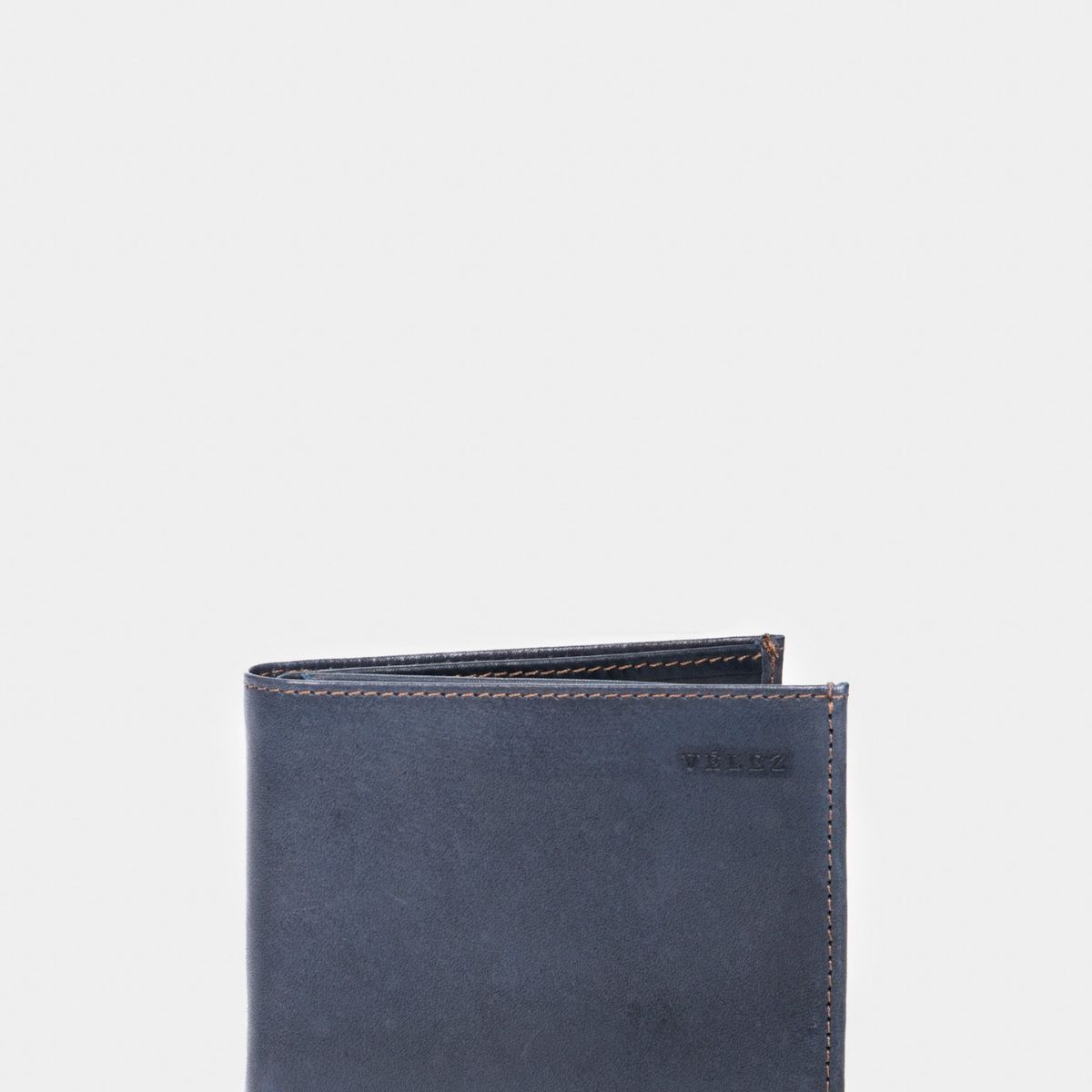 VELEZ - Vélez Billetera Humanista De Cuero Para Hombre Costuras Contraste