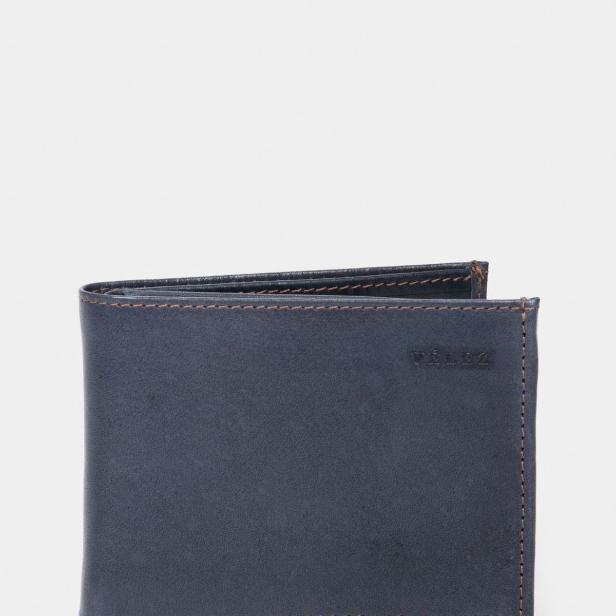 VELEZ - Vélez Billetera Humanista De Cuero Para Hombre Costuras Contraste