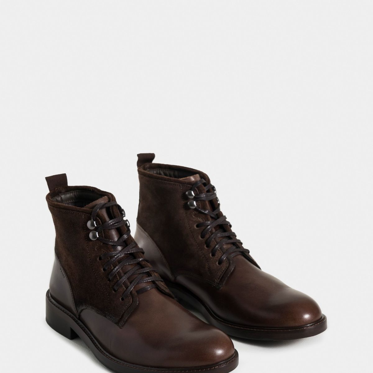 VELEZ - Vélez Botas Solar De Cuero Para Hombre Combinación De Texturas Cafe