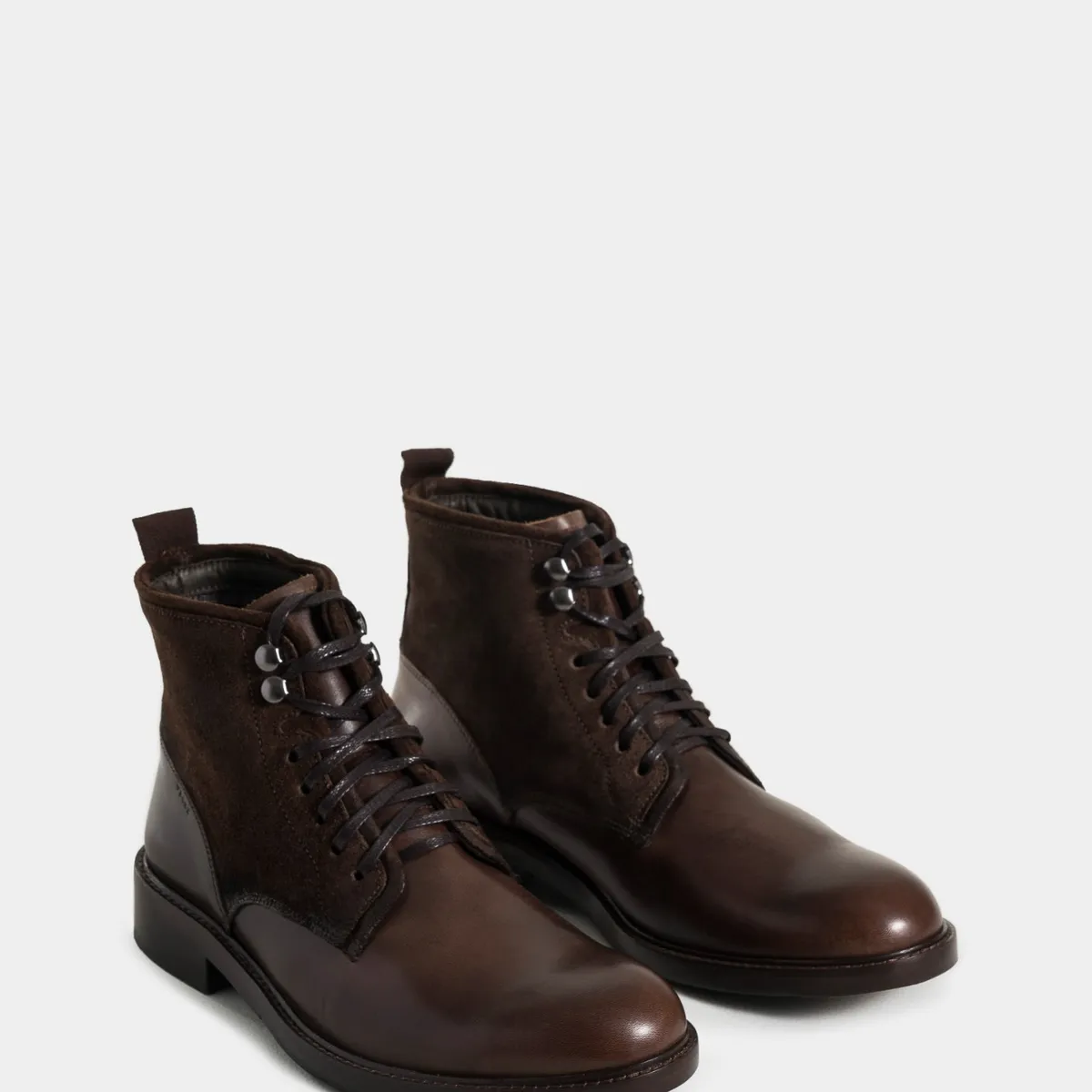 VELEZ - Vélez Botas Solar De Cuero Para Hombre Combinación De Texturas Cafe