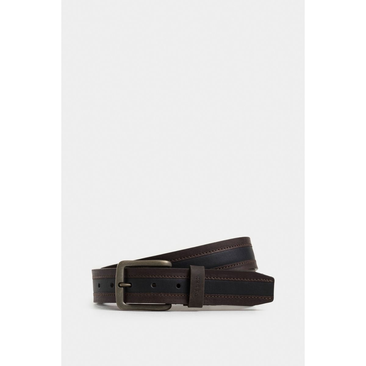 VELEZ - Vélez Cinturón Unifaz Soft De Cuero Para Hombre Punta Trapecio Cafe