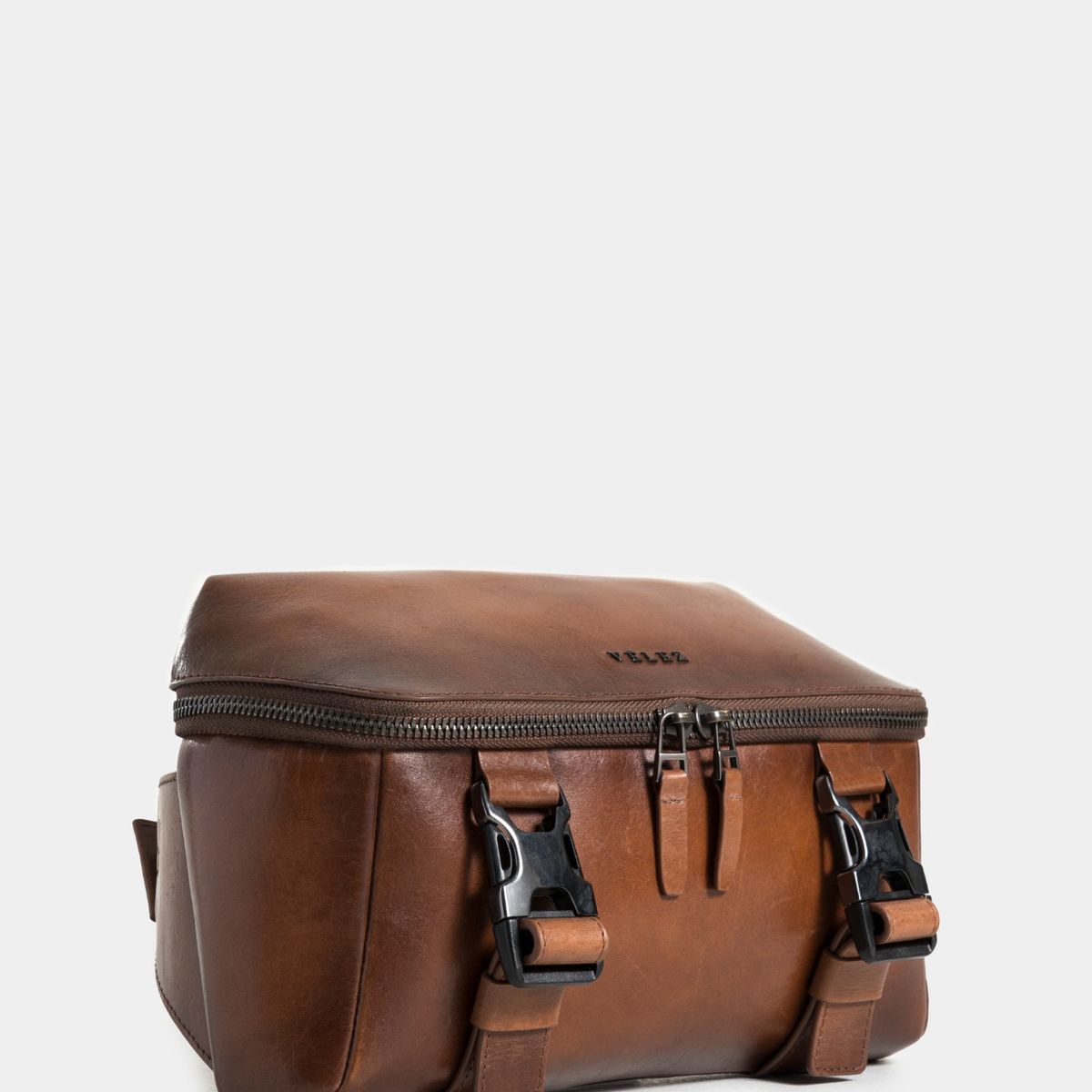 VELEZ - Vélez Riñonera Archaeology De Cuero Para Hombre Chapa Frontal