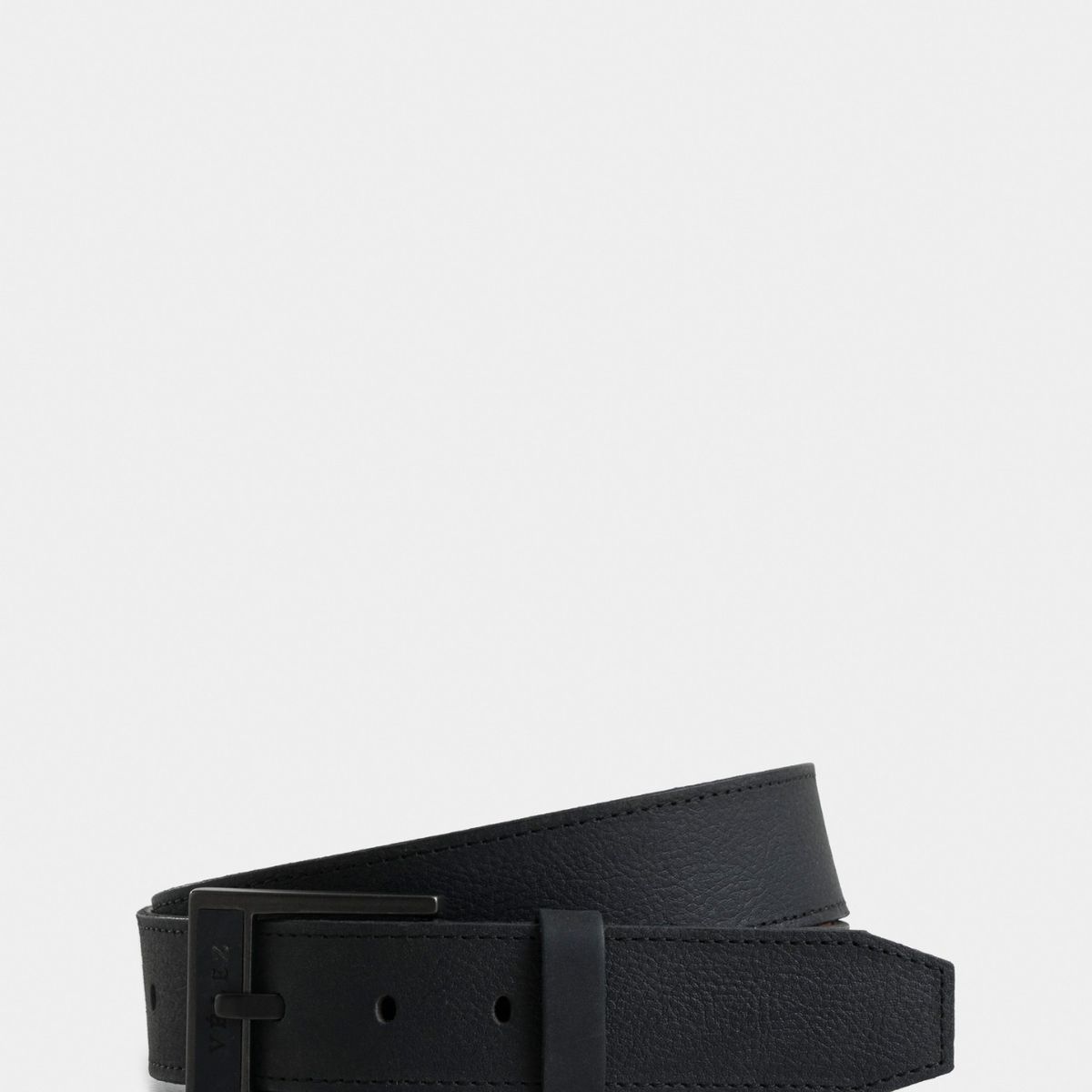 VELEZ - Vélez Cinturón Unifaz Cyclon Cuero Hombre Punta Trapecio Negro