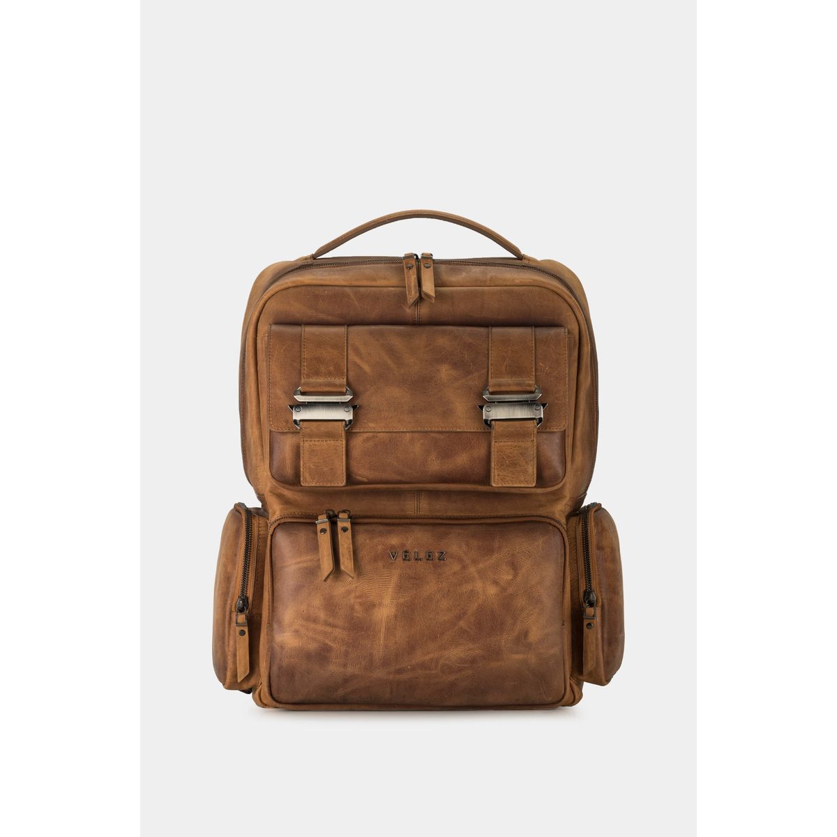 VELEZ - Vélez Morral Barceló Cuero Efecto Espazolado Hombre Chapas Frontales