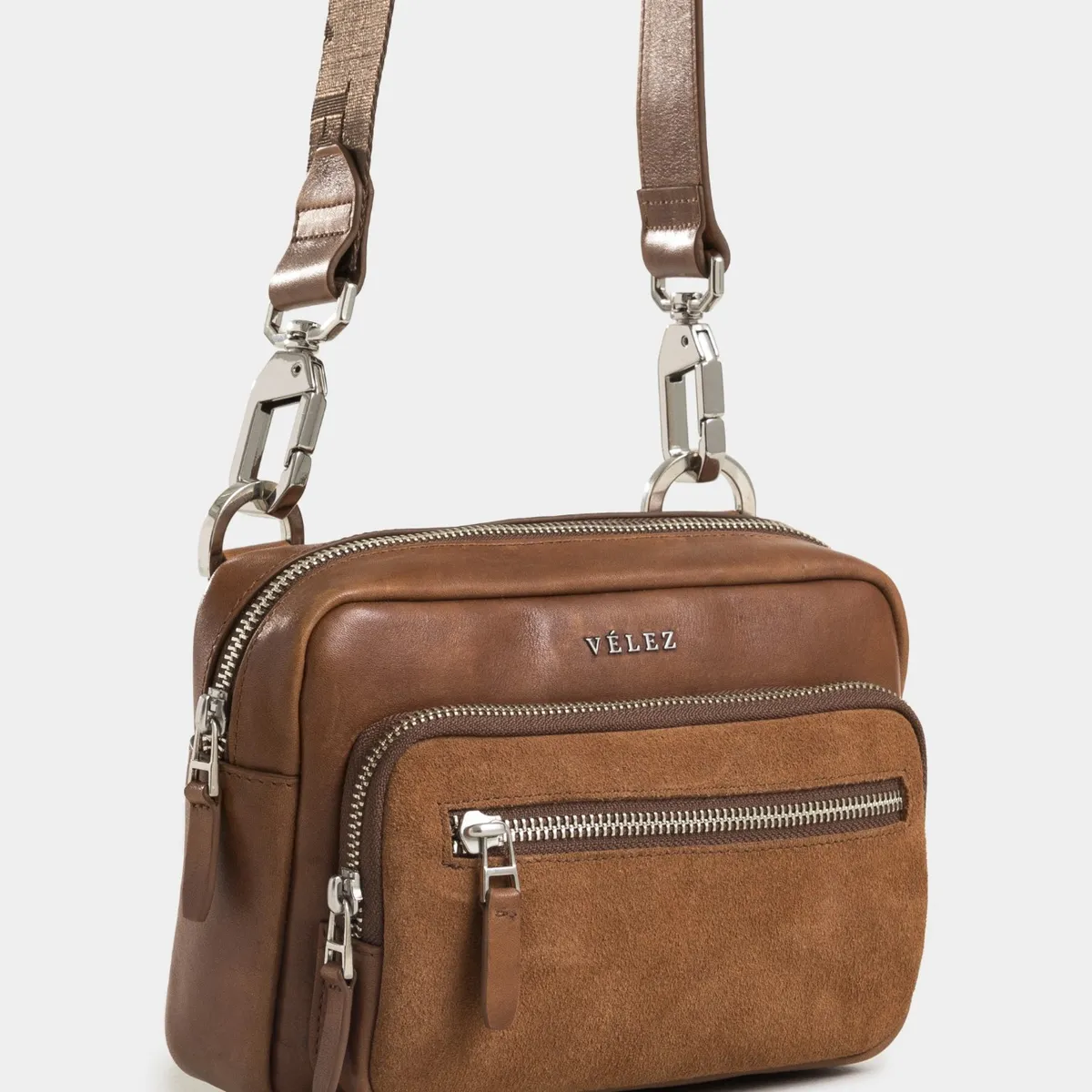 VELEZ - Vélez Manos Libres Bright De Cuero Para Hombre Detalle Gamuzado