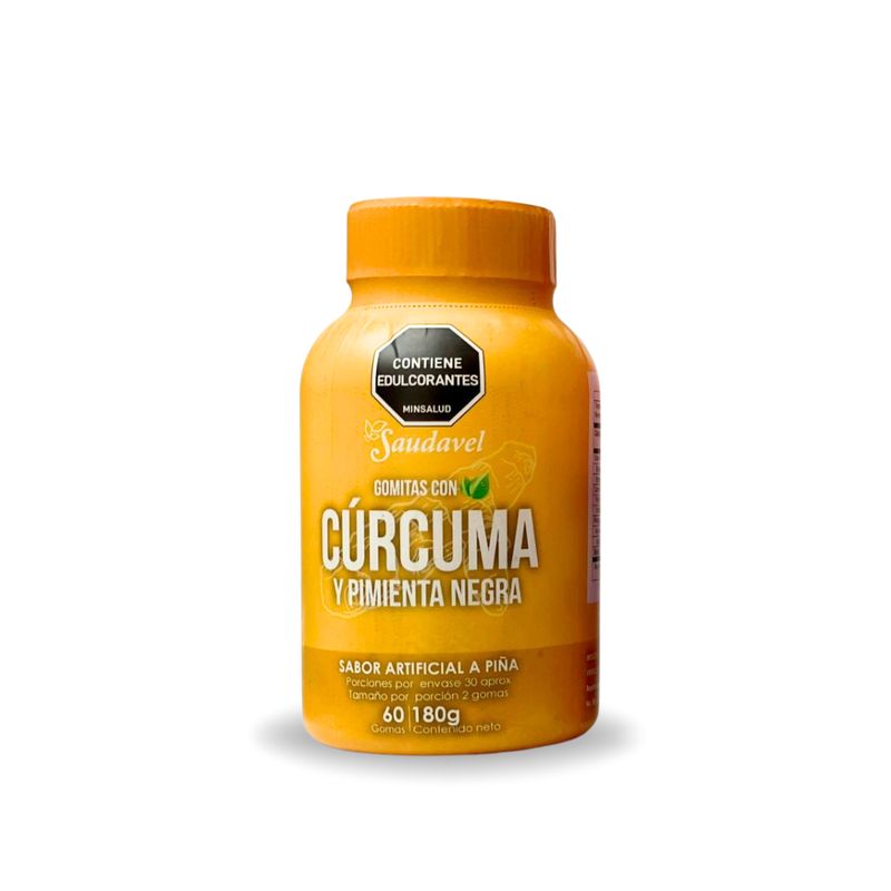 GENERICO - Gomitas Funcionales Saudavel con Cúrcuma y Pimienta Negra x 60u