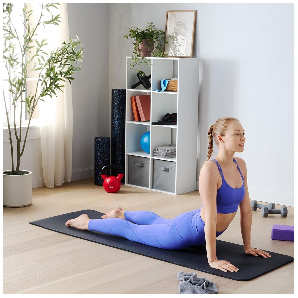 ONE PIXEL - Mat De Yoga Colchoneta Tapete Ejercicio 7mm Negro